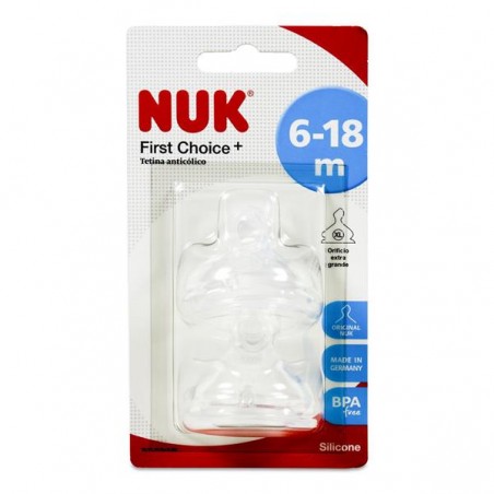 TETINA NUK FC+2XL SILIC 6-18M 2 UDS 