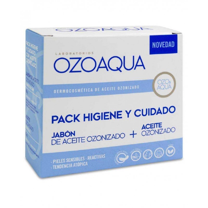 OZOAQUA PACK HIGIENE ACEITE OZONIZADO + JABON DE ACEITE OZONIZADO