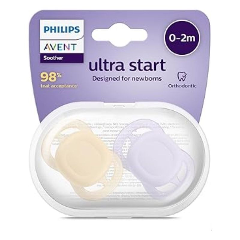 AVENT CHUPETE SILICONA PHILIPS ULTRA START 0-2 MESES 2 UNIDADES NIÑA