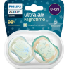 CHUPETE SILICONA PHILIPS AVENT ULTRA AIR NOCTURNO 0 - 6 MESES 2 UNIDADES NIÑO