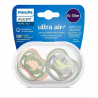 PHILIPS AVENT ULTRA AIR COLLECTION CHUPETE SILICONA 6 - 18 MESES 2 UNIDADES NIÑA SCF080/