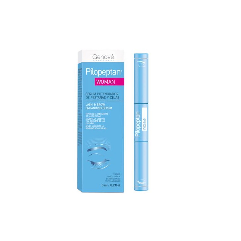 PILOPEPTAN WOMAN SERUM POTENCIADOR DE PESTAÑAS Y CEJAS 1 ENVASE 6 ML CON APLICADOR