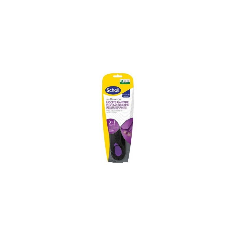 SCHOLL IN-BALANCE PLANTILLAS FASCITIS PLANTAR  2 UNIDADES TALLA S