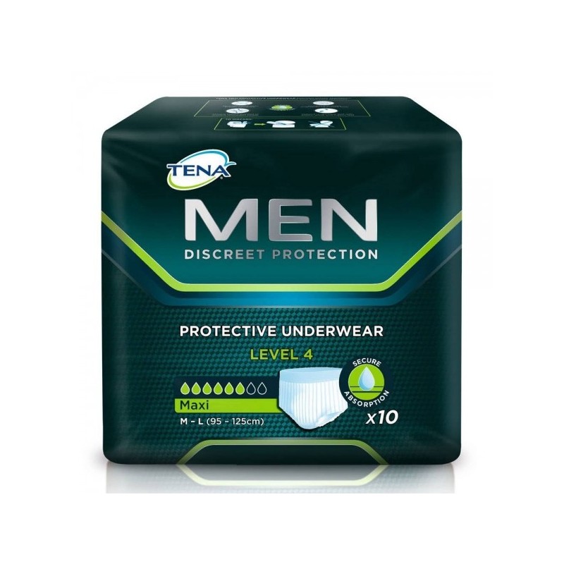 TENA MEN LEVEL 4 MAXI M/L 95-125CM 10UDS