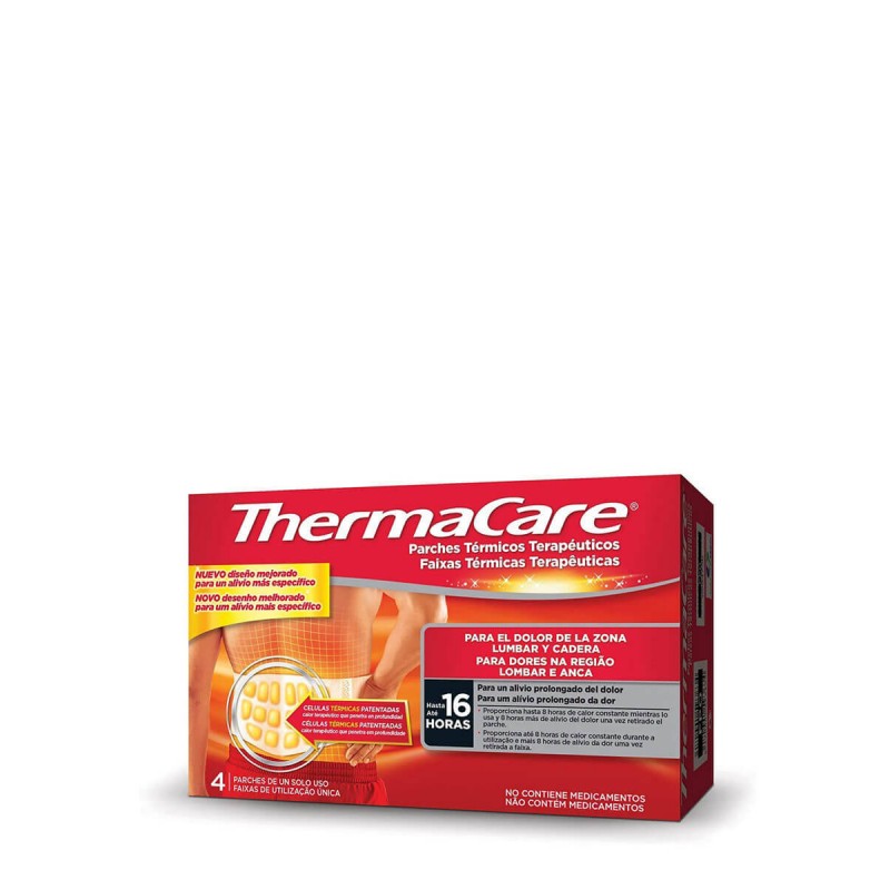 THERMACARE PARCHE TERMICO ZONA LUMBAR CADERA 4 PARCHES