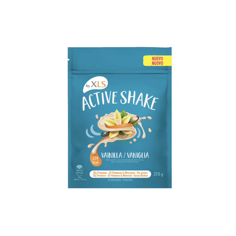 XLS ACTIVE SHAKE BY BATIDO SUSTITUTIVO POLVO 250 G SABOR VAINILLA