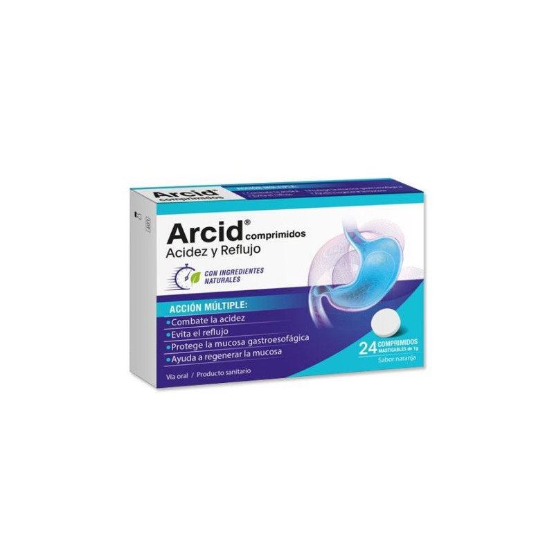 ARCID 24 COMPRIMIDOS MASTICABLES SABOR NARANJA