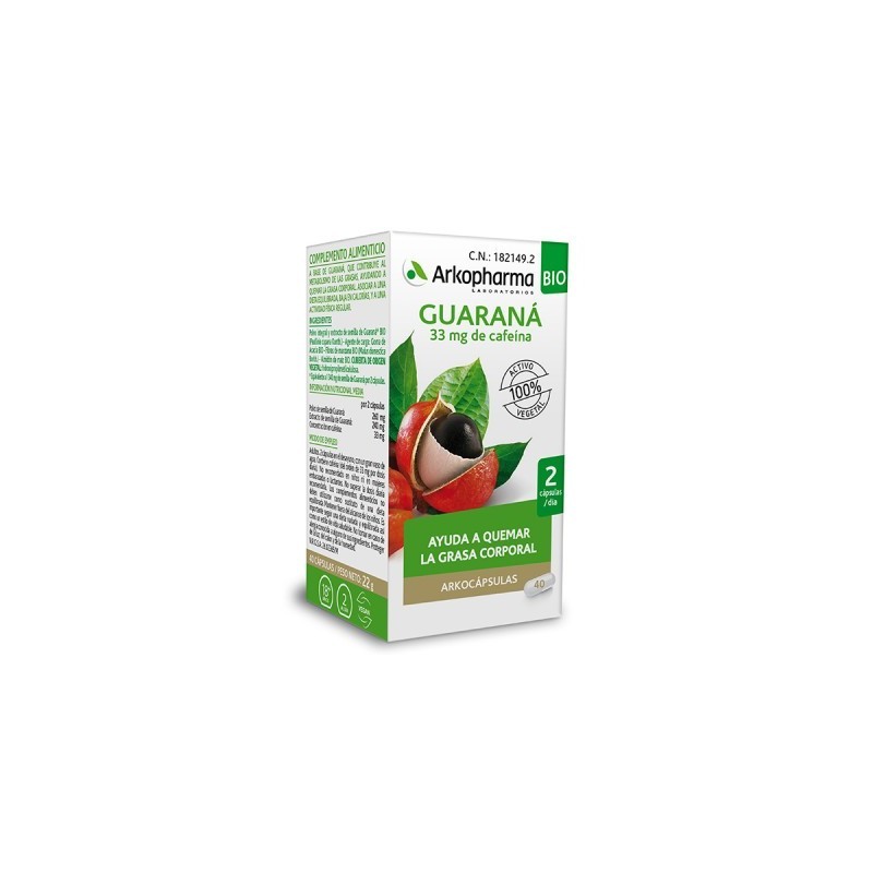 ARKOCAPSULAS GUARANA BIO 40 CAPSULAS