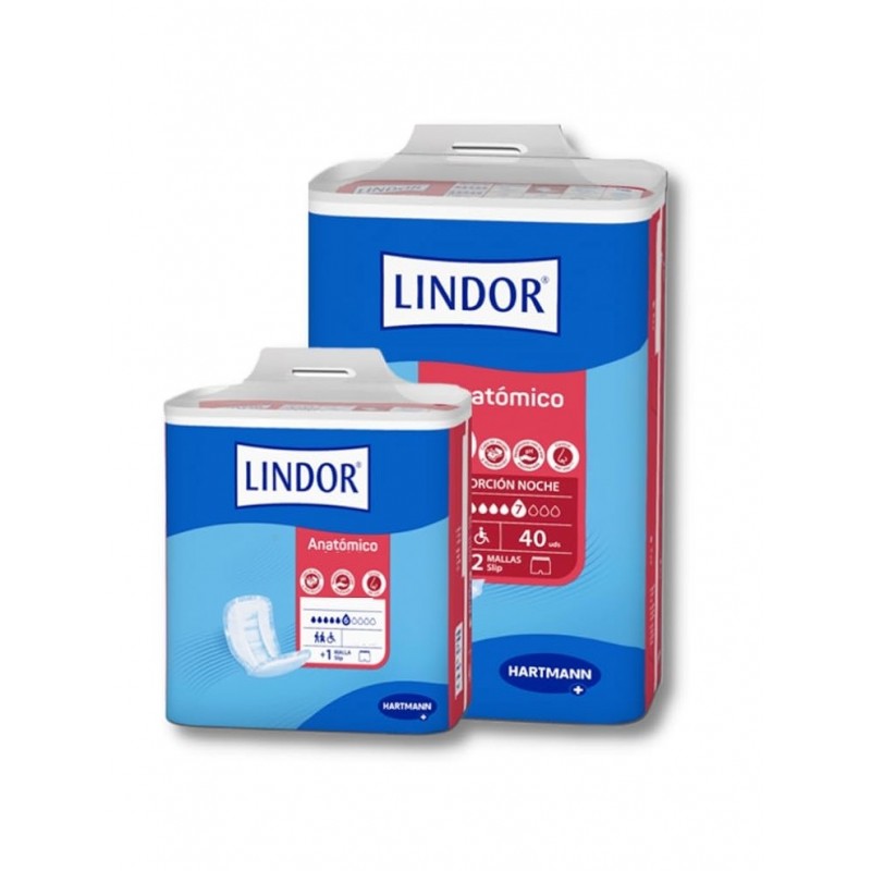 ABSORBENTE INCONTINENCIA ORINA DIA ANATOMICO LINDOR ABS INICIA 80 UNIDADES