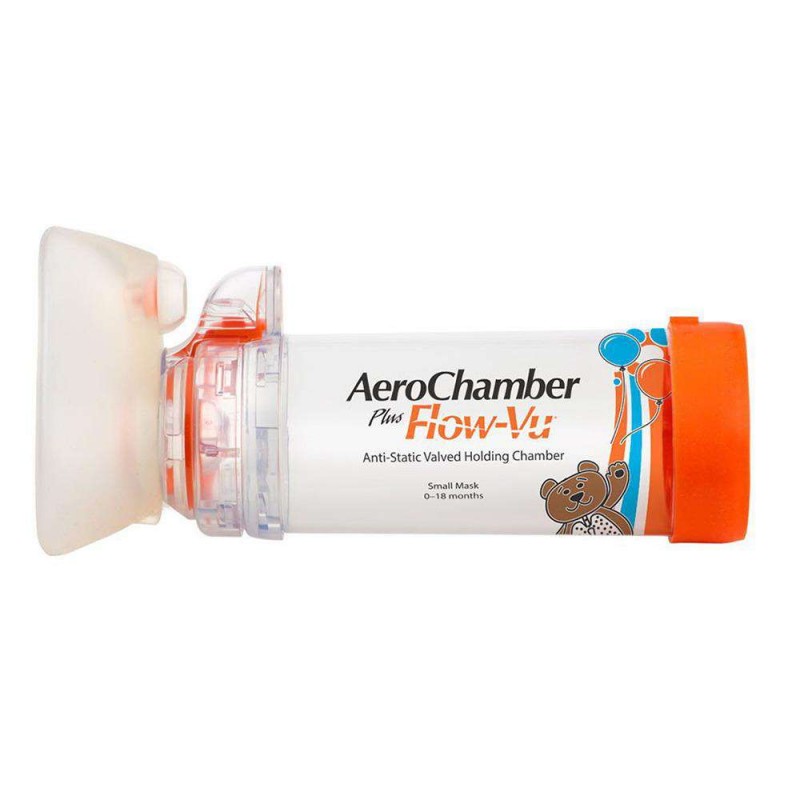 AEROCHAMBER PLUS MASCARILLA NEON NARANJA