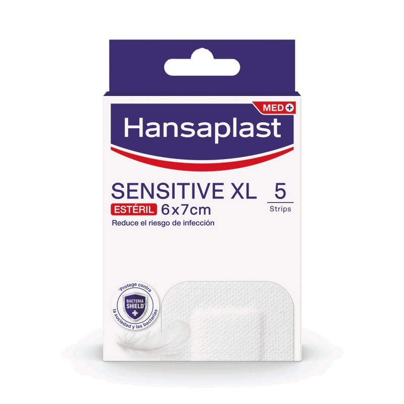 APOSITO ESTERIL HANSAPLAST SENSITIVE XL 5 UNIDADES 7 X 6 CM