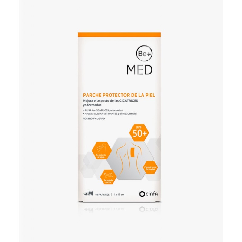 BE+ MED PARCHE PROTECTOR DE LA PIEL 10 PARCHES 15 CM X 4 CM