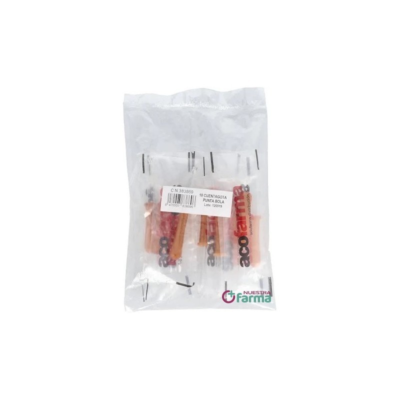 CUENTAGOTAS PUNTA BOLA 10 UNID