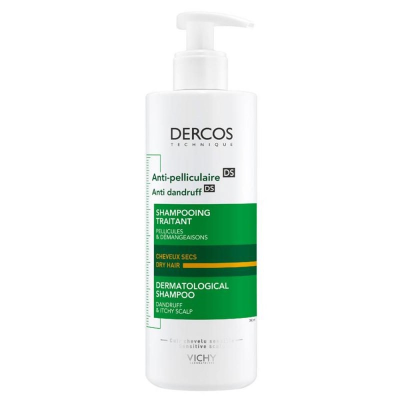 DERCOS CHAMPU ANTICASPA SECO 390 ML