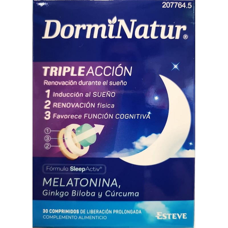 DORMINATUR TRIPLE ACCION 30 COMPRIMIDOS LIBERACION PROLONGADA