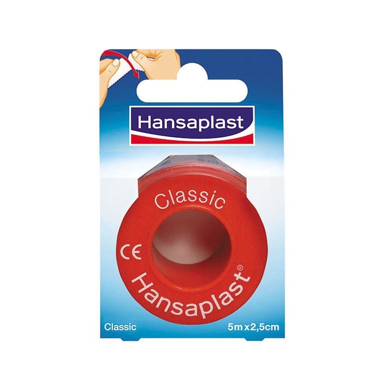 ESPARADRAPO HANSAPLAST 1 UNIDAD 5 M X 2,5 CM
