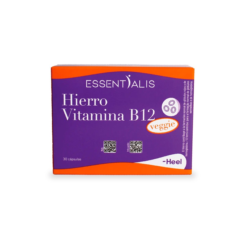 ESSENTIALIS HIERRO VITAMINA B12 VEGGIE 30 CAPSULAS