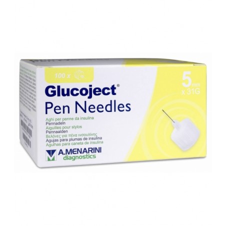  GLUCOJECT PEN NEEDLES 31 G 5 MM 100 AGUJAS 