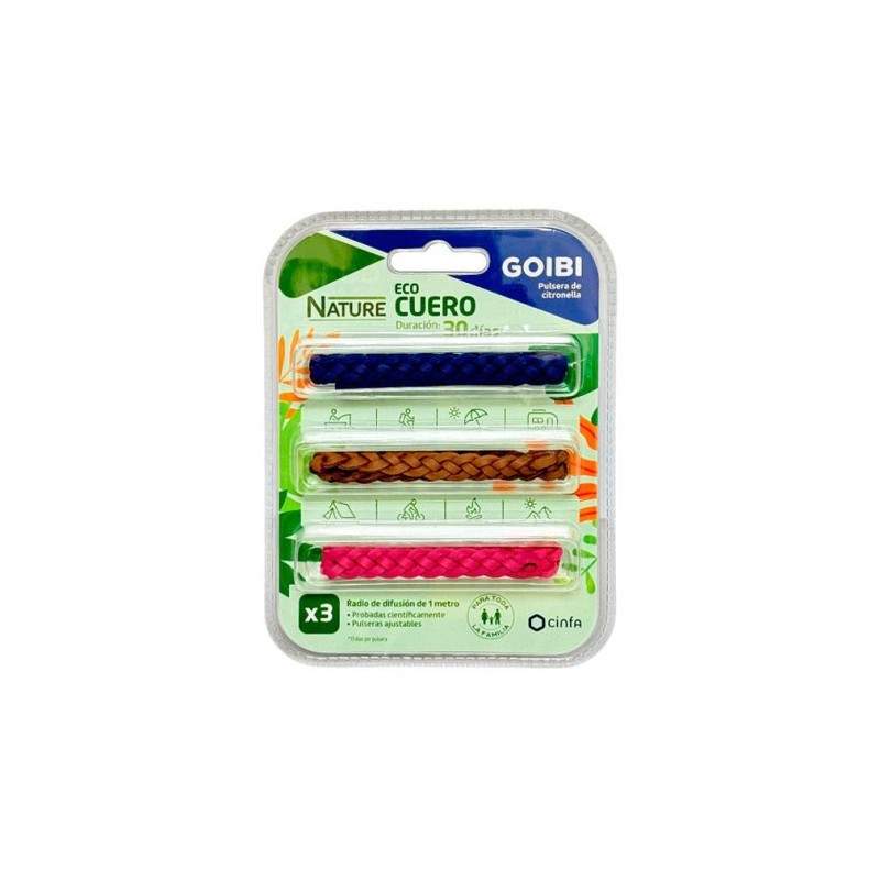 GOIBI PULSERA DE CITRONELA (CUERO)