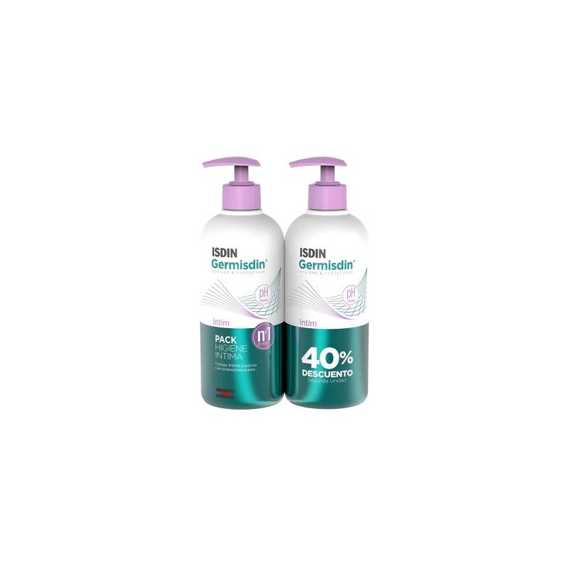 ISDIN GERMISDIN DUO GEL HIGIENE INTIMA 250 ML 40% 2 UNIDADES