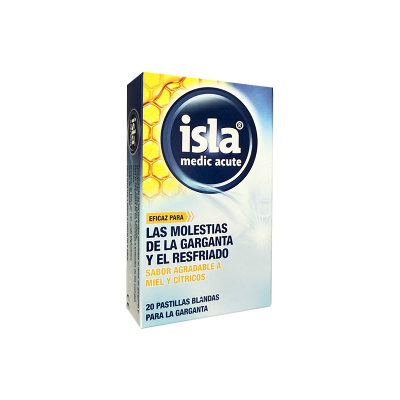 ISLA MEDIC ACUTE 20 PASTILLAS BLANDAS SABOR MIEL Y CITRICOS