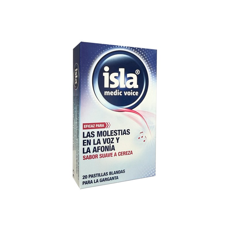 ISLA MEDIC VOICE 20 PASTILLAS BLANDAS SABOR SUAVE CEREZA