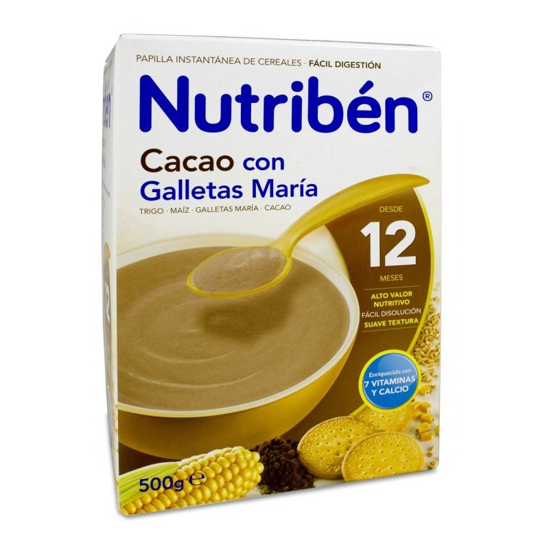 NUTRIBEN CACAO GALLETAS MARIA 12 MESES 500 GR