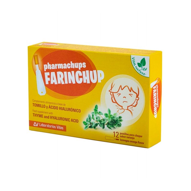 PHARMACHUPS FARINCHUP 12 PASTILLAS SABOR NARANJA