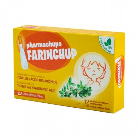  PHARMACHUPS FARINCHUP 12 PASTILLAS SABOR NARANJA 