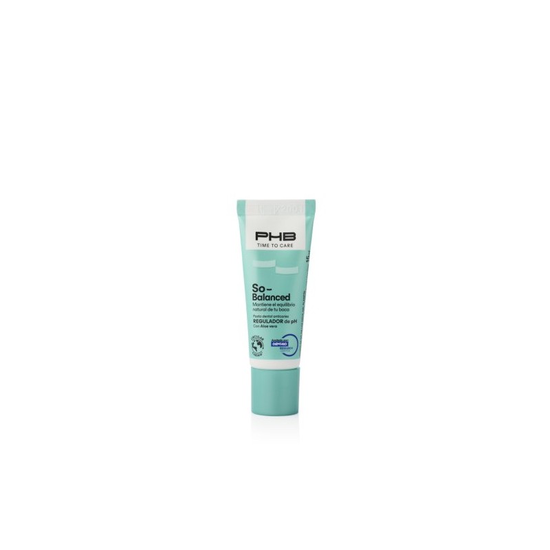 PHB TIME TO CARE SO BALANCED DENTRIFICO SABOR MENTA SUAVE 15 ML