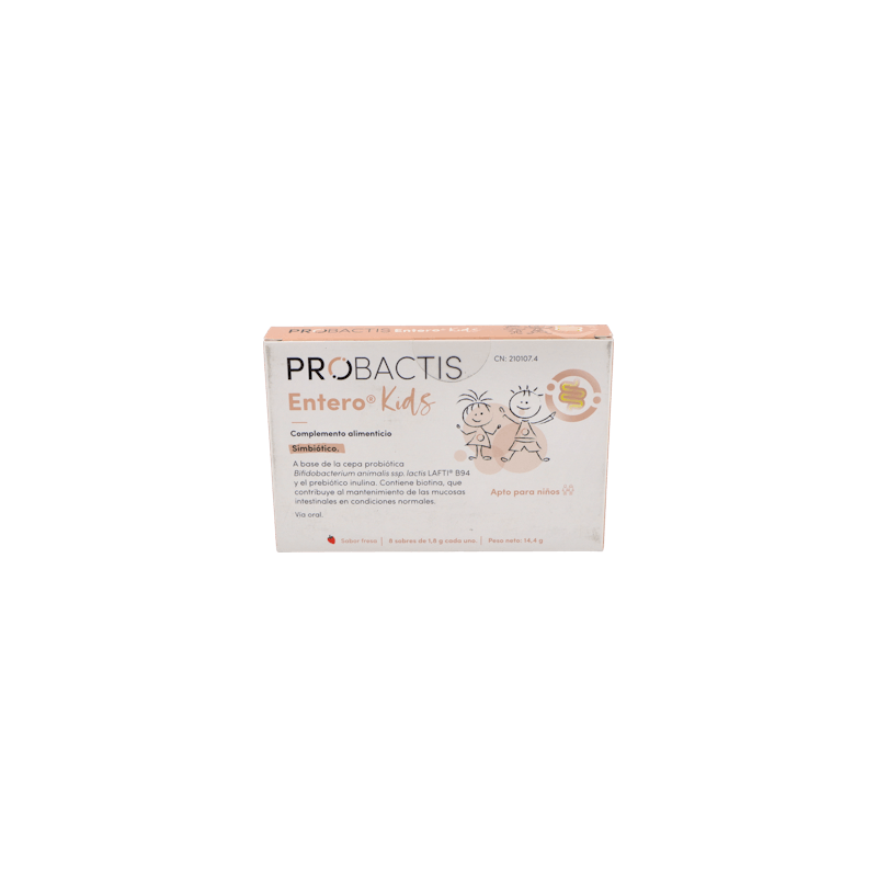PROBACTIS ENTERO KIDS 8 SOBRES 1,8 G SABOR FRESA