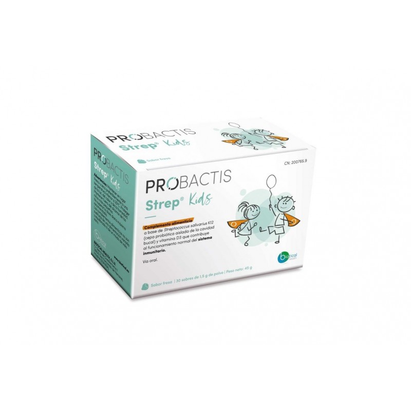 PROBACTIS STREP KIDS 30 SOBRES 1,5 G SABOR FRESA