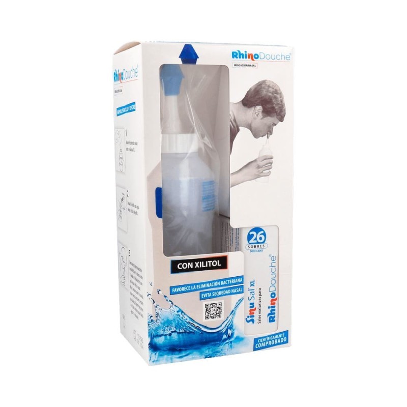 RHINODOUCHE JUNIOR PACK IRRIGADOR NASAL+ 26 SOBRES MEZCLA DE SALES 2.5 G