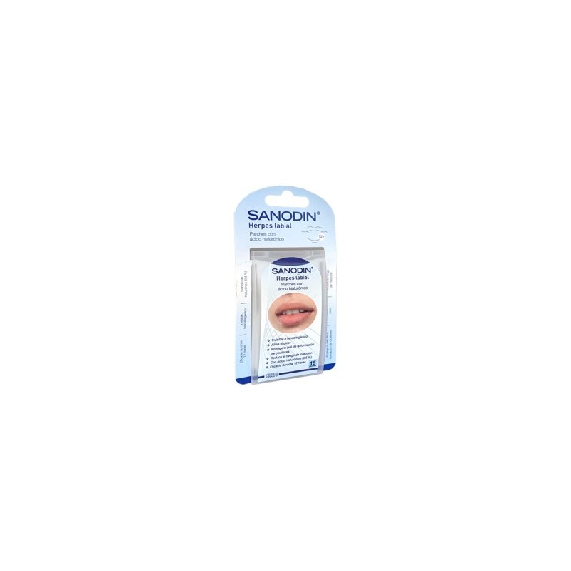 SANODIN HERPES LABIAL CON ACIDO HIALURONICO 15 PARCHES