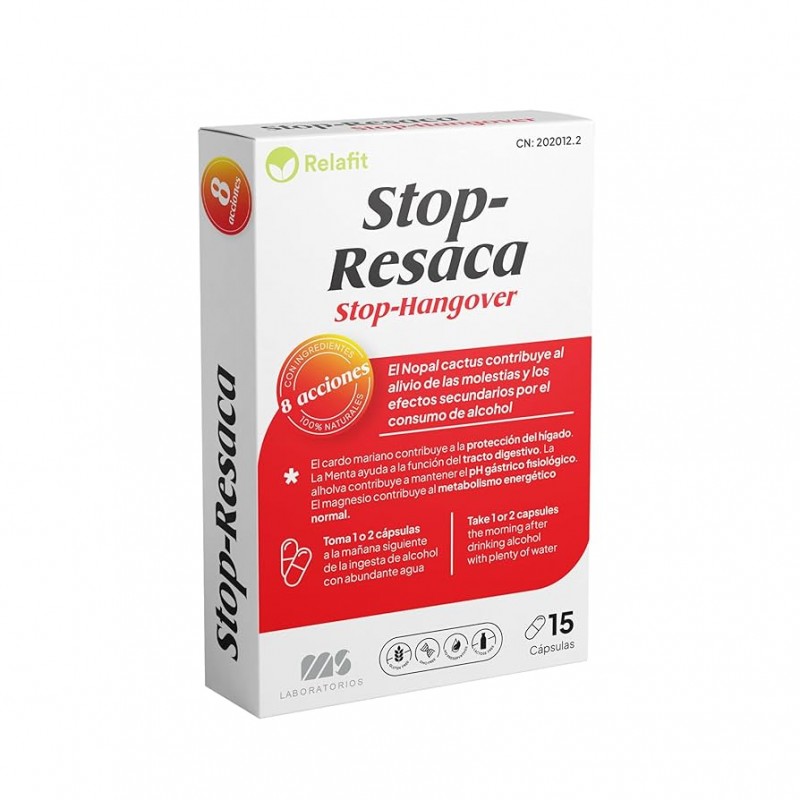 STOP RESACA RELAFIT 15 CAPSULAS