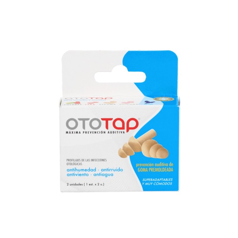 TAPONES OIDOS OTOTAP GOMA PREMOLDE 2 UDS