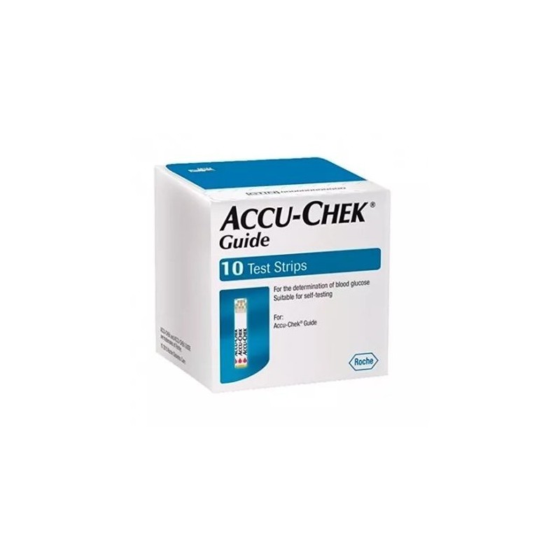TIRAS REACTIVAS GLUCEMIA ACCU-CHEK GUIDE 10 TIRAS