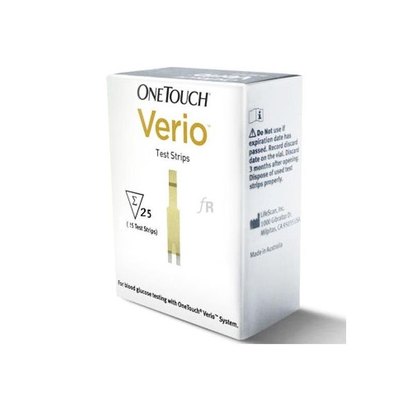 TIRAS REACTIVAS ONE TOUCH VERIO 25 UDES